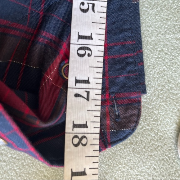 Indian Motorcycle Plaid Cotton Embroidered Western Pearl Snap Shirt M - Picture 12 of 13